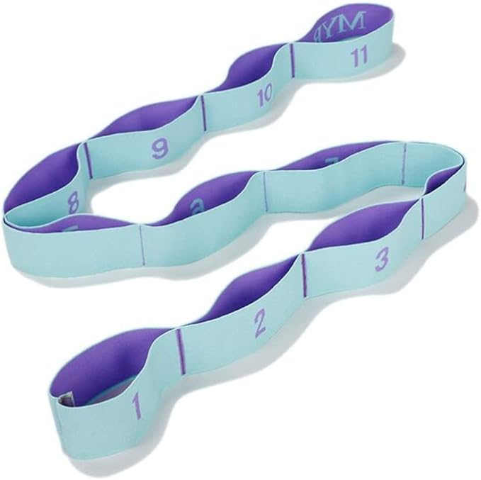Elastic Stretching Strap with 11 Loops, Multi-Loop Yoga Stretching Strap Elastic Exercise Band, Improve Flexibility Arm Leg Stretching Strap Home Gym Equipment for Physical Therapy Pilates Gymnastics