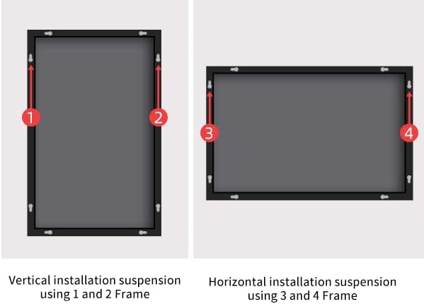 Bathroom Mirror,55x36 inch Large Wall Mirror for Bathroom Wall Mounted Black Rectangle Corner Mirrors,Black Bathroom Mirror for Living Room,Farmhouse,Bedroom Entryway,Horizontal/Vertical