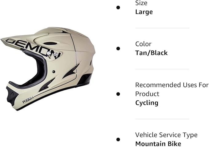 Demon United Podium Fullface Bike Helmet- 13 Vents- Lightweight- Breathable