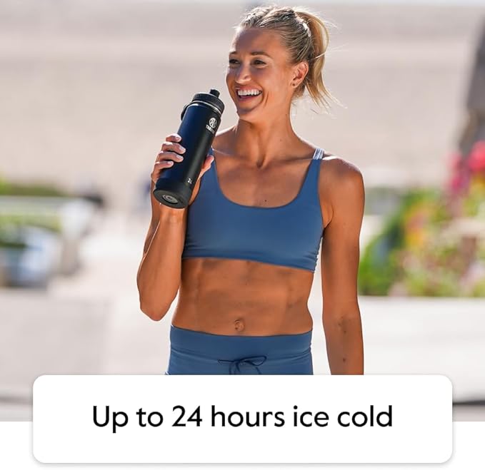 Takeya Actives Water Bottle with Spout Lid - Bottle with Double Stainless Steel Insulation - Dishwasher Safe & BPA-Free - Bottle with Spout Lid & Removable Bumper - 32 oz, Cucumber