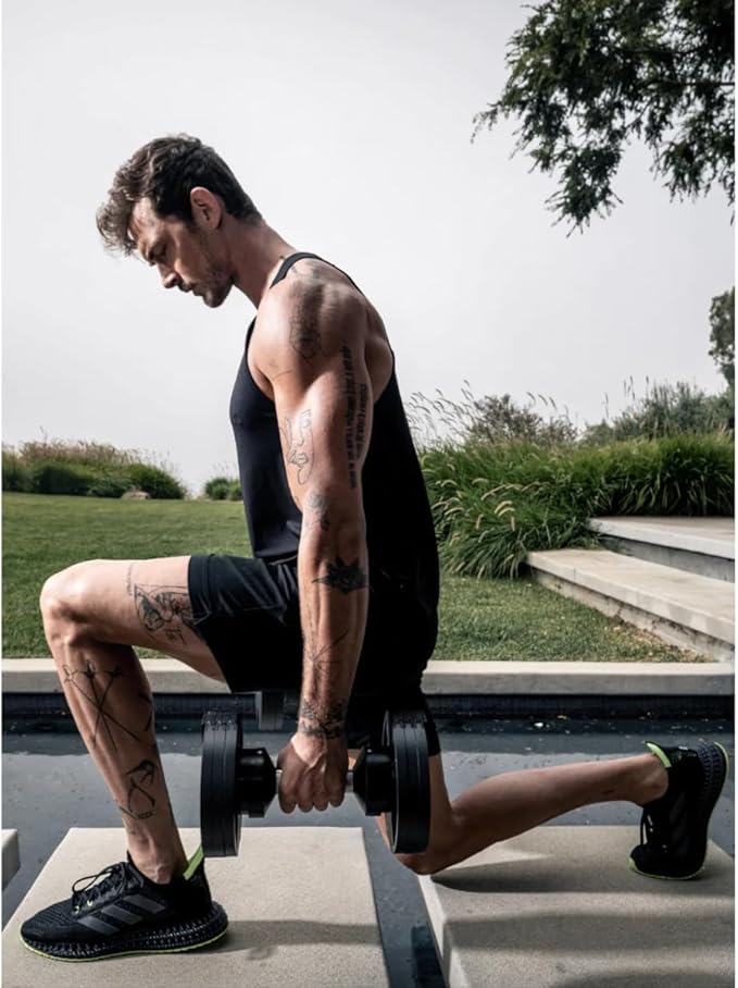 SMRTFT NUOBELL Adjustable Dumbbells | The Original All-in-One NUOBELL Adjustable Dumbbell Set | Feel Real Like Traditional Dumbbells | Highly Durable | Best 2 Year Warranty