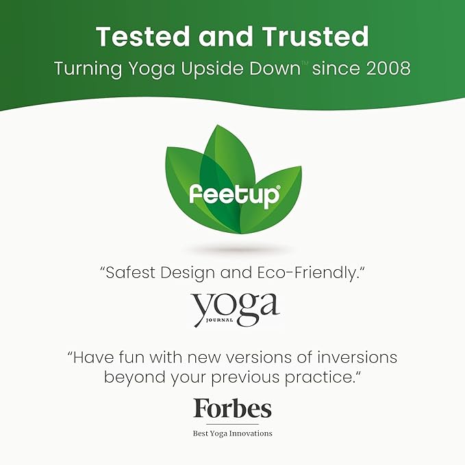 FeetUp - The Original Yoga Headstand Bench, Vegan Handstand Trainer Bench and Stand, Strength Training Inversion Equipment for Relaxation and Strength, Includes App & Starter Kit, #1 Worldwide