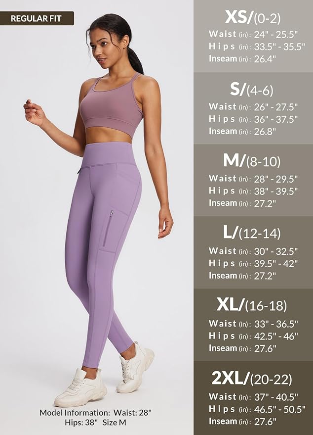 baleaf Women's Fleece Lined Leggings Waterproof Winter Hiking Pants Thermal Running Tights Zipper Pockets High Waisted