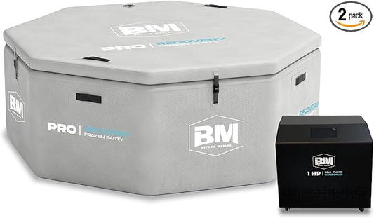 Inflatable Octagonal Ice Bath Tub with1 HP Chiller, Hot & Cold, Ozone, WiFi, Dual Filters, Fast Cooling, 660 Gallon, 78.74" x 78.74" x 27.56", Cold Plunge Tub for Recovery, Fits 8-10 People