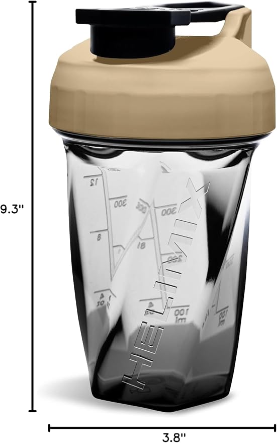 HELIMIX 1.5 Vortex Blender Shaker Bottle Holds Upto 20oz | No Blending Ball or Whisk | USA Made | Portable Pre Workout Whey Protein Drink Shaker Cup | Mixes Cocktails Smoothies Shakes | Top Rack Safe