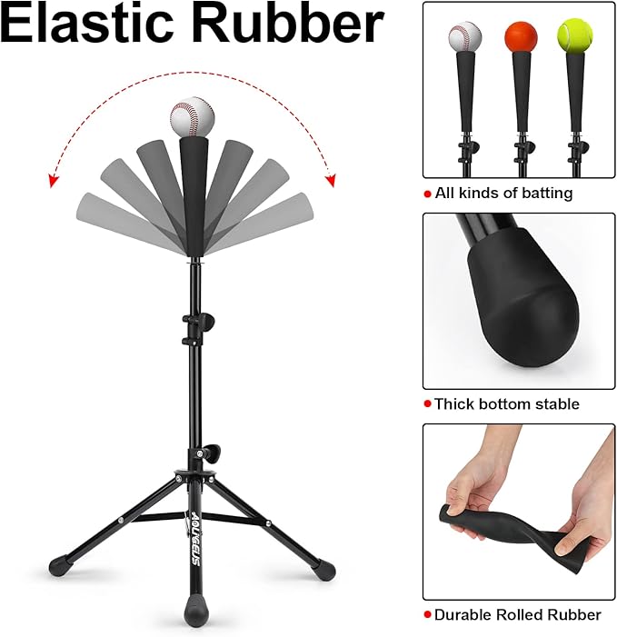 7'X7' Baseball Softball Practice Net,Pitching Net,Batting Net,with Baseball Tee,Bonus Strike Zone and Bow Frame,for Hitting,Pitching, Catching