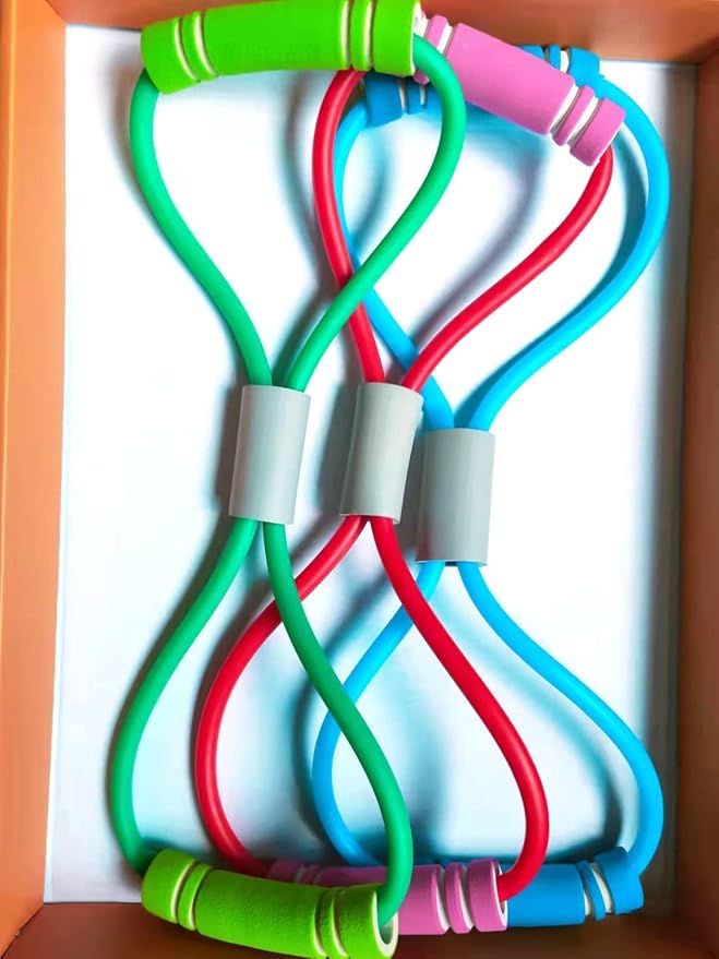 Fitness 8 Yoga Pulling Rope Resistance Band & Arm Resistance Bands Workout Chest Arm and Shoulder Stretch Bands Exercise Equipment