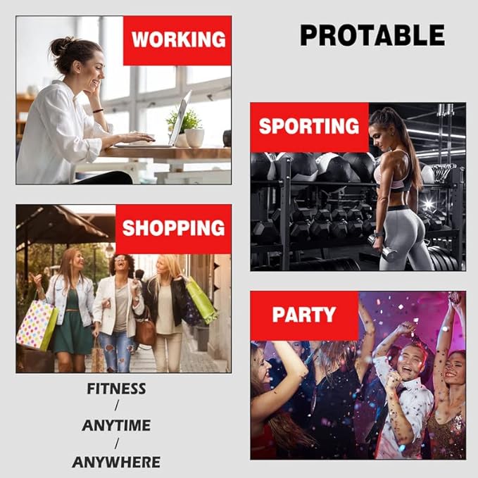 Electronic Muscle Stimulator, Abs Stimulator Muscle Toner, Ab Machine Trainer USB Rechargeable Gear for All Body, Fitness Strength Training Workout Equipment for Men and Women H9