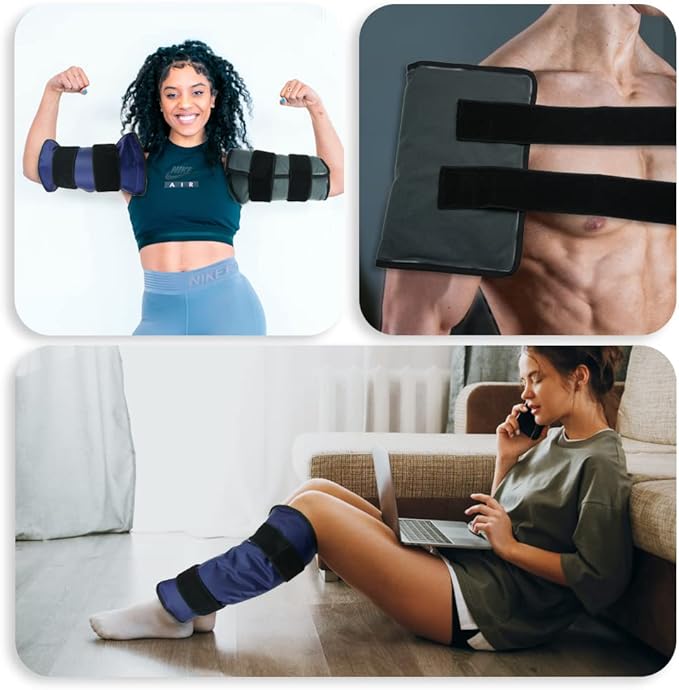 Extra Large Ice Pack for Injuries Reusable, Full Back Ice Pack Large Gel Ice Wrap w/2 Straps Cold Compress for Back Pain Relief from Swelling, Bruises, Sprains, Reusable Cold Pack 23.2" x 14.5"