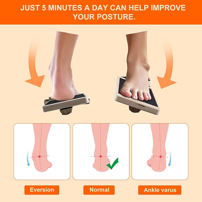 Ankle Balance Board for Stability & Rehab – Foot Strengthener Trainer for Sprained Ankle, Plantar Fasciitis, Physical Therapy, Posture & Balance Training