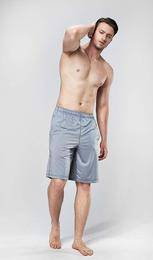 DEVOPS Men's 2-Pack Loose-Fit 10" Workout Gym Shorts with Pockets