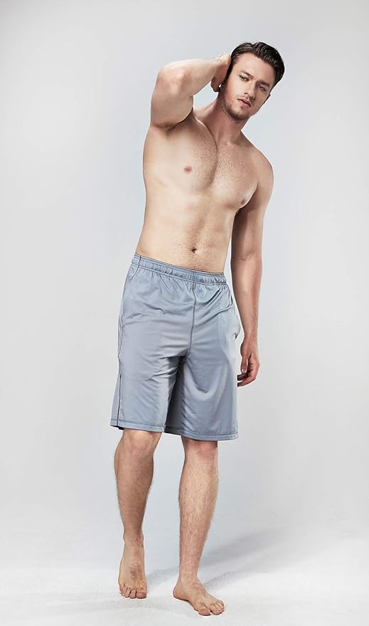 DEVOPS Men's 2-Pack Loose-Fit 10" Workout Gym Shorts with Pockets