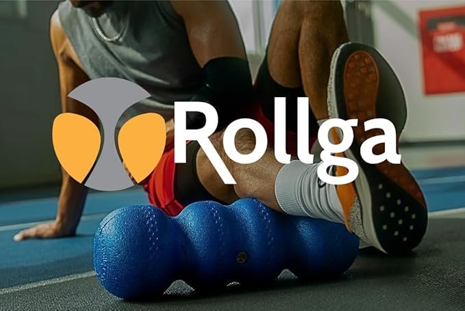 Rollga PRO - The Better Foam Roller for Physical Therapy. Deep Tissue Massage Roller for Muscle Recovery, Back Pain Relief & Flexibility. Yoga & Pilates Exercise Roller. Beginner & Athlete Approved.