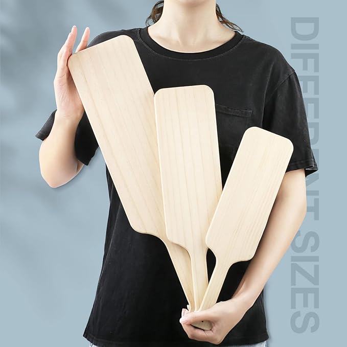 BATTIFE 2Pack 18 Inch Greek Fraternity Paddle, Unfinished Pine Wood Paddle, Solid Wooden SororityPaddle, Frat Paddle