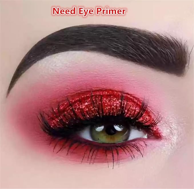 Go Ho Hair and Body Glitter Spray,Red Glitter Spray Dry Powder Makeup for Clothes,Festival Loose Sparkle Powder,Holographic Ultra Fine Resin Glitters for Crafts,10g