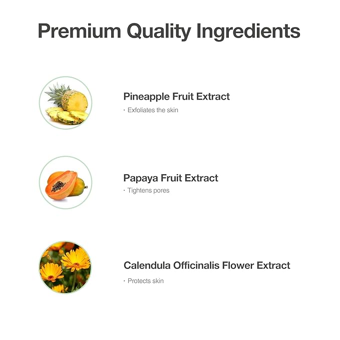 Daily Botanicals Enzyme Peel – Professional Natural Enzyme Peeling Gel, Made with Papaya & Pineapple Enzymes for Improves Acne Scars, Blackheads, Pore Size, and Skin Texture, 2.53 oz