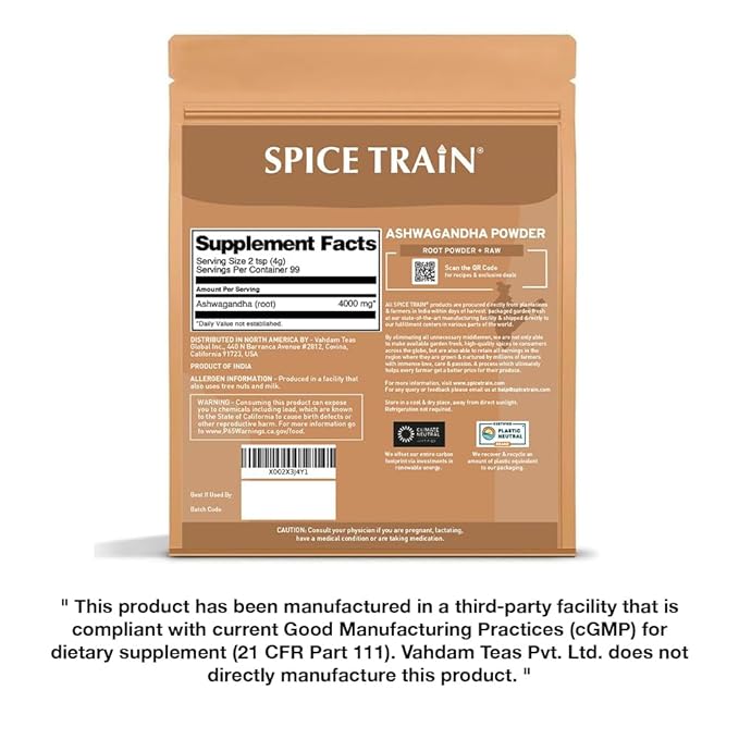 HANDPICK Ashwagandha Root Powder (397g/14oz) No Fillers, No Additives | Finest Grade A Root Powder - Withania Somnifera | Non-GMO & Raw from India