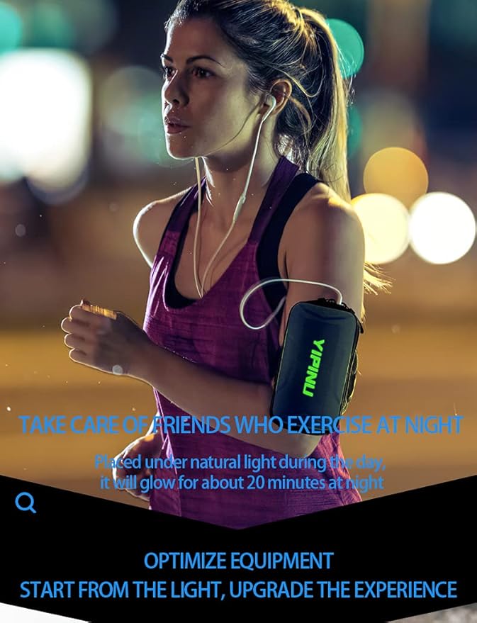 Dxyufazhe Outdoor Sports Multifunctional Armband Waterproof Running Sports Fitness Mobile Arm Bag, Compatible with iPhone 15 Pro Max 15 XS XR 8, Galaxy S25 S20 S10 Plus for Men & Women (Blue)