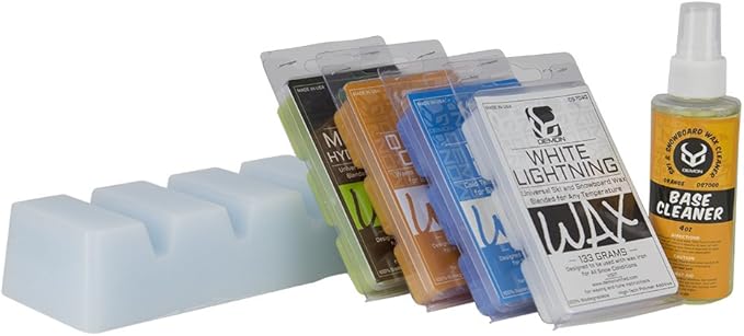 Demon Charger Complete Ski and Snowboard Tuning Kit with Iron, 2.25lb Wax, Brush Kit, Base Cleaner and Wax Apron