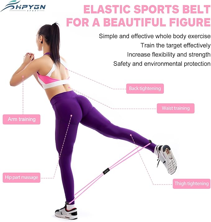 HPYGN Resistance Bands, Figure 8 Exercise Bands for Women Men, 8 Shaped Resistance Bands for Arms, Chest Expander, Yoga Gym Fitness Pulling Rope 8 Word Elastic for Exercise Muscle Training Tubing