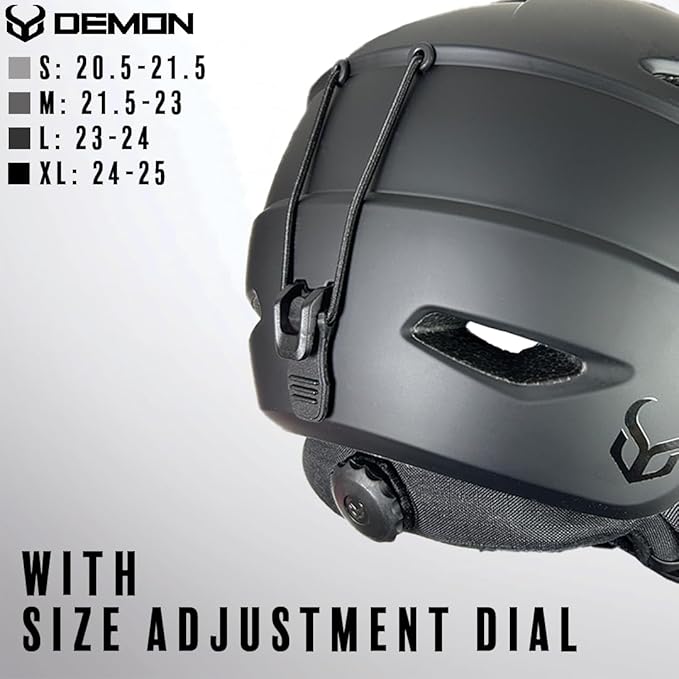 Demon United Snowboard and Ski Helmet with MIPS - Adult - Matte Black/Matte White - PC Shell & Inmold EPS Foam- Twist Dial Fit System - Audio Ready Earpads