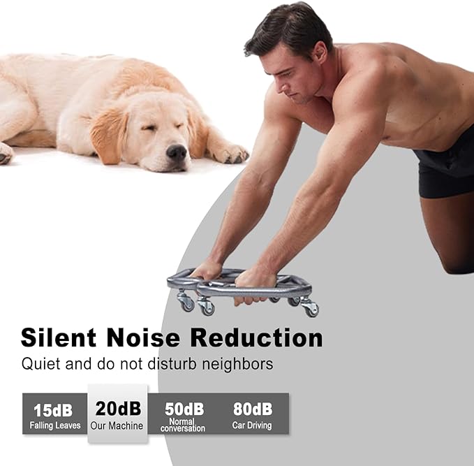 HOTWAVE Ab Roller Wheel for Core Workout – Extra-Wide Ab Exercise Equipment for Abs, Arms & Back – Stable & Quiet Fitness Roller for Home Gym Strength Training – Includes Knee Pad – For Men & Women