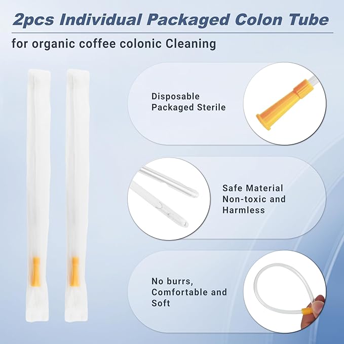 Electric Enema Bottle Set, TopQuaFocus Colon Cleanse Enema Kit for Women and Men, Feminine Care Douches with 3.96ft Silicone Hose, Automatic Organic Home Coffee Colonic Cleansing Enemas-BPA Free