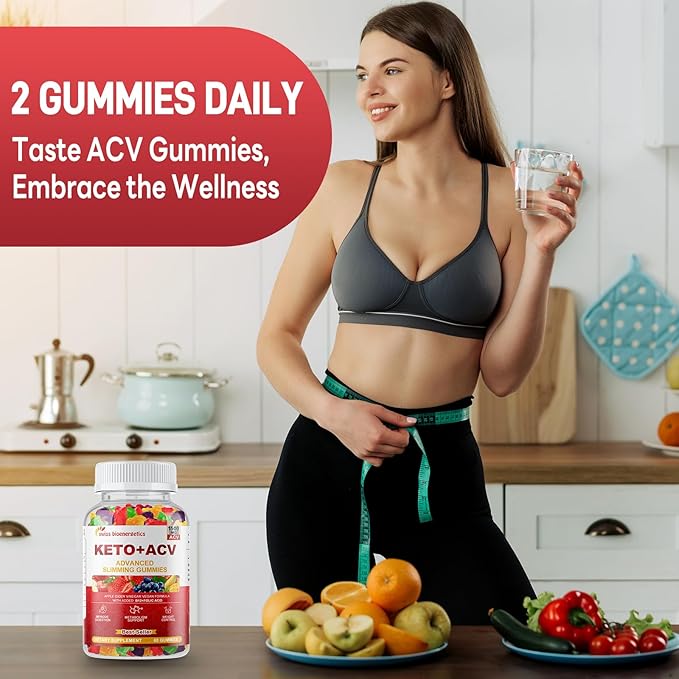 (2 Pack) Keto Apple Cider Vinegar Gummies, Keto ACV Gummy Diet Supplement, Advanced 1500mg ACV Gummies with Folate, B12、B6 and Keto Support for Women Men, Gelatin- Free, Vegan & Non-GMO (Multi-Flavor)