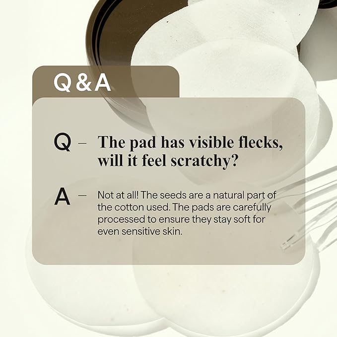 All Natural Houttuynia Cordata Cotton Toner Pad – Cooling and Soothing Heartleaf Toner Facial Pads, Gentle for Daily Use and Sensitive Skin (60pcs)