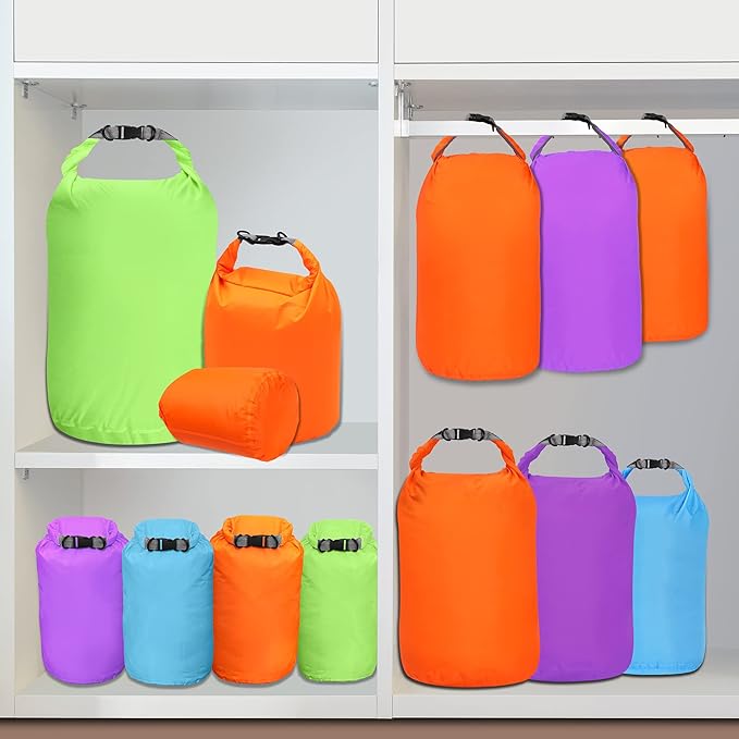 Desoto Waterproof Dry Bag 2 packs, 2L/5L/10L/20L/40L/70L Dry Sack Lightweight Portable, Dry Storage Bag to Keep Gear Dry Clean for Kayaking, Gym, Hiking, Swimming, Camping