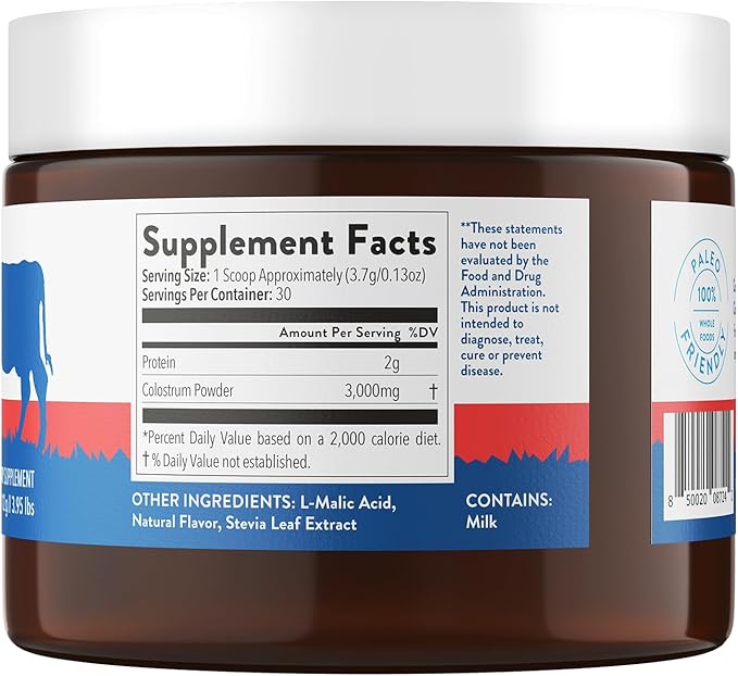 Equip Foods Core Bovine Colostrum Powder - 3,000mg Grass Fed Colostrum Supplement - Gut Health, Immunity, Recovery Lactoferrin Supplements - Keto Friendly Bovine Colostrum, 30 Servings, Watermelon