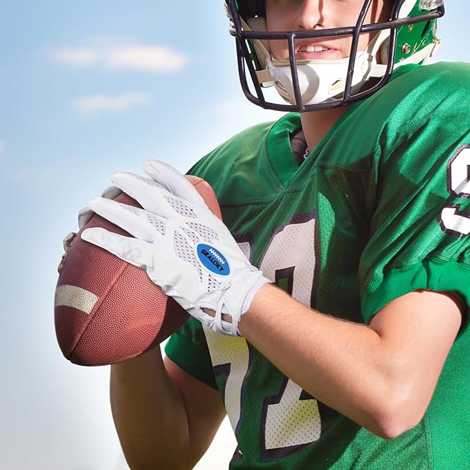 Football Gloves, Youth Football Gloves, Silicone Sticky Grip Football Gloves Men Women, Adult Football Gloves, Kids Football Gloves for Boys Girls, Football Receiver Gloves