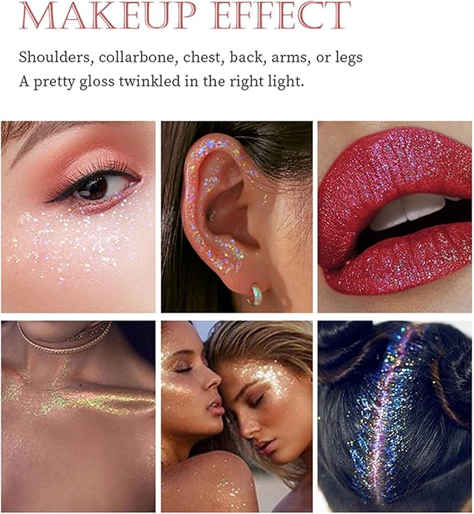 Go Ho Chameleon Light Purple Body Glitter Gel,Color Changing Light Purple Face Glitter,Holographic Fine Chunky Sequins Glitters,Reflective Sparkly Festival Rave Accessories