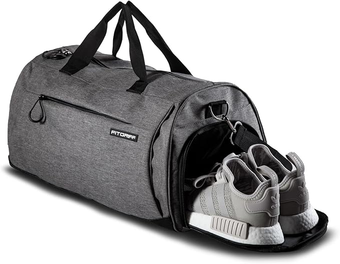 Fitgriff® Gym Bag for Men & Women with Shoe & Wet Compartment - Duffle Bag for Travel, Sports, Fitness & Workout