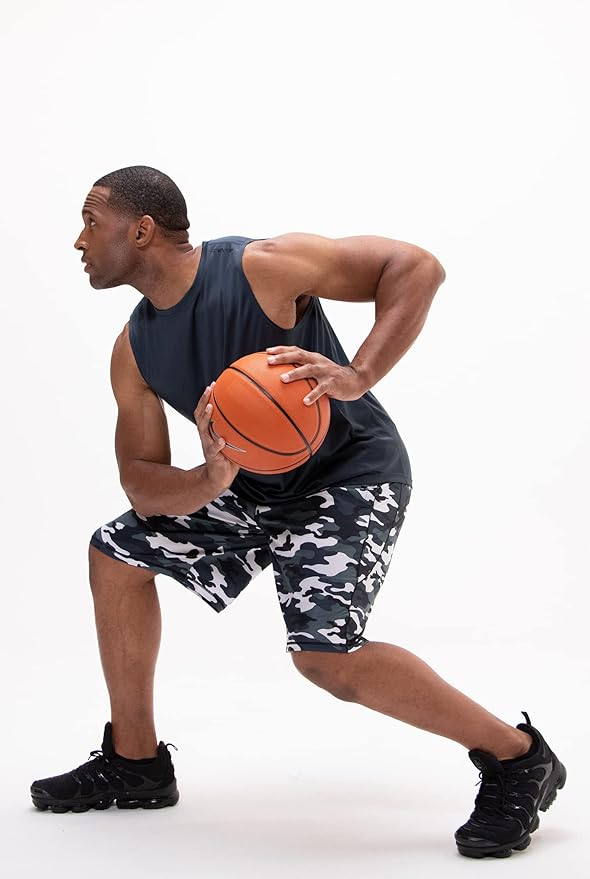 DEVOPS Men's 2-Pack Loose-Fit 10" Workout Gym Shorts with Pockets