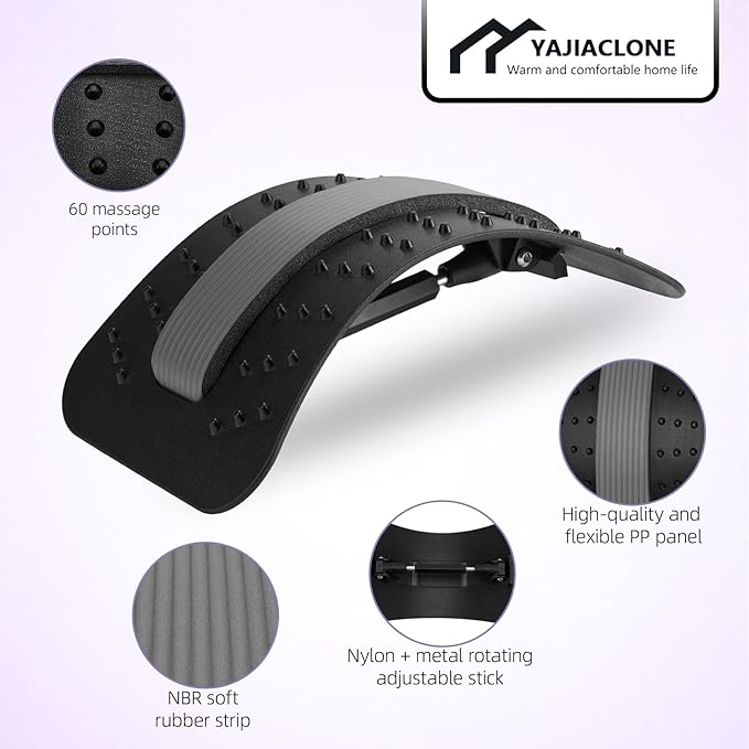 Back Stretcher for Lower Back Pain Relief,Adjustable, Portable, Durable-Unique Labor Day & Back to School Gifts,Sports Fitness Relaxations Gift,Home Office Travel Essentials.
