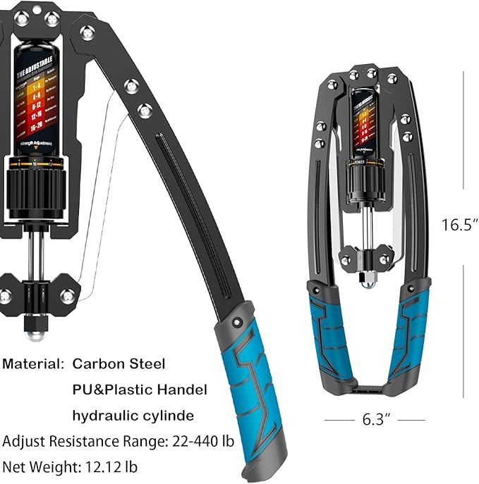 EAST MOUNT Twister Arm Exerciser - Adjustable 22-440lbs Hydraulic Power, Home Chest Expander, Shoulder Muscle Training Fitness Equipment, Arm Enhanced Exercise Strengthener.