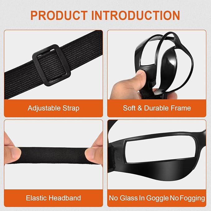 7 Pack of Basketball Dribbling Goggles,Basketball training,Aid Training Equipment for Improving Court Vision,Adjustable Basketball Sports Training Glasses,Improves ball handling