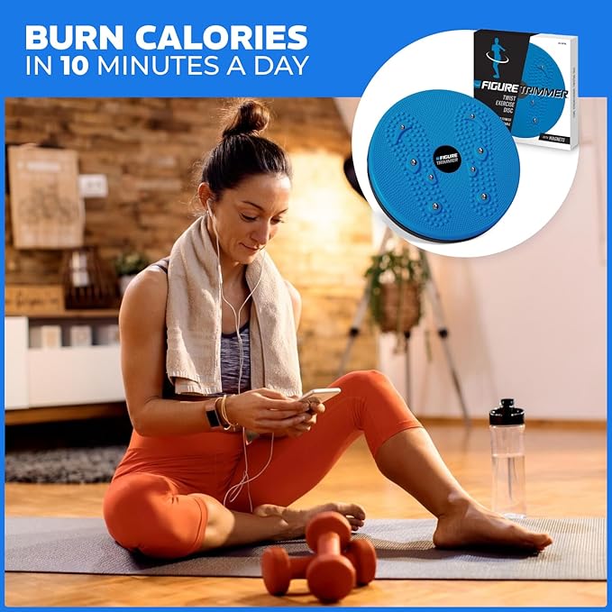 Core Abs Twister Board - Waist Sculptor Twister Board for Core & Ab Exercise - Waist Twisting Disc, Dizzy Disc Twist Board for Slimming Workout with 8 Magnets Reflexology