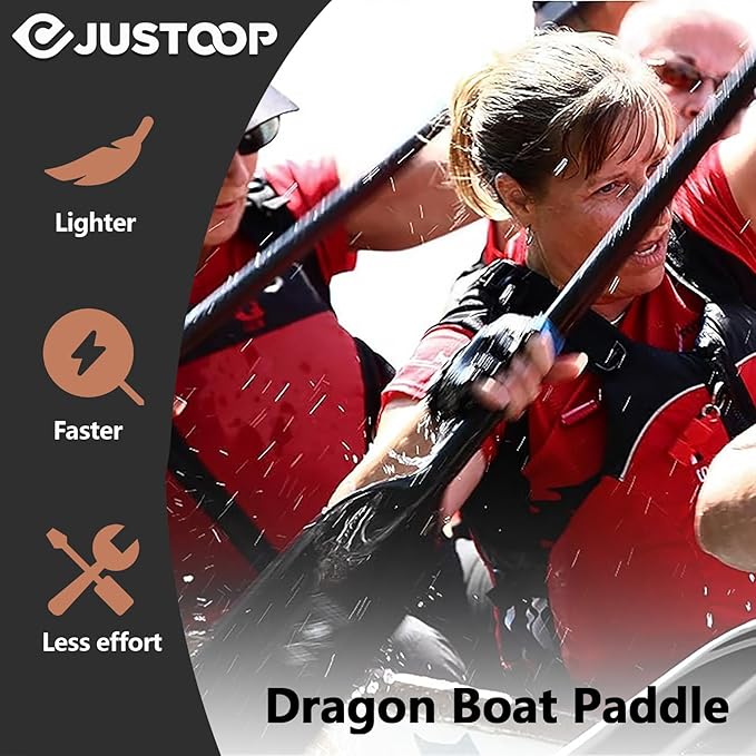 Dragon Boat Paddle Lightweight Full Carbon Fiber with Paddle Bag, 120/122/125CM (47/48/49 Inches) and Adjustable Dragon Boat Paddle115-130cm(), IDBF Approved