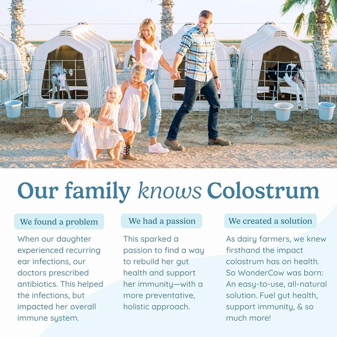 Colostrum Supplement Powder for Gut Health, Immune Support, Muscle Recovery & Wellness | Natural IgG Pure Whole Bovine Colostrum Superfood, Unflavored, 30 Servings