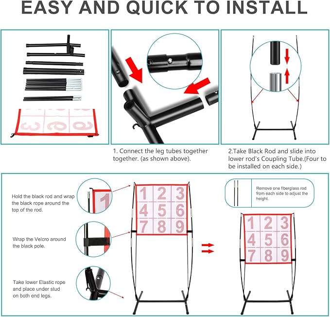 Dart Board for Kids, Kids Dart Board Set with Sticky Balls/Support Frame, Indoor/Sport Outdoor Fun Party Play Game,Easy Set Up and Included Carry Bag
