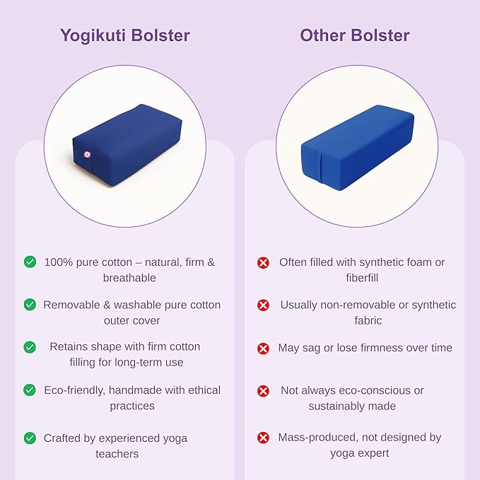 Rectangular Cotton Yoga Bolster, Yoga Pillow, Yoga Cushion, Yin yoga Bolster, Iyengar yoga bolster