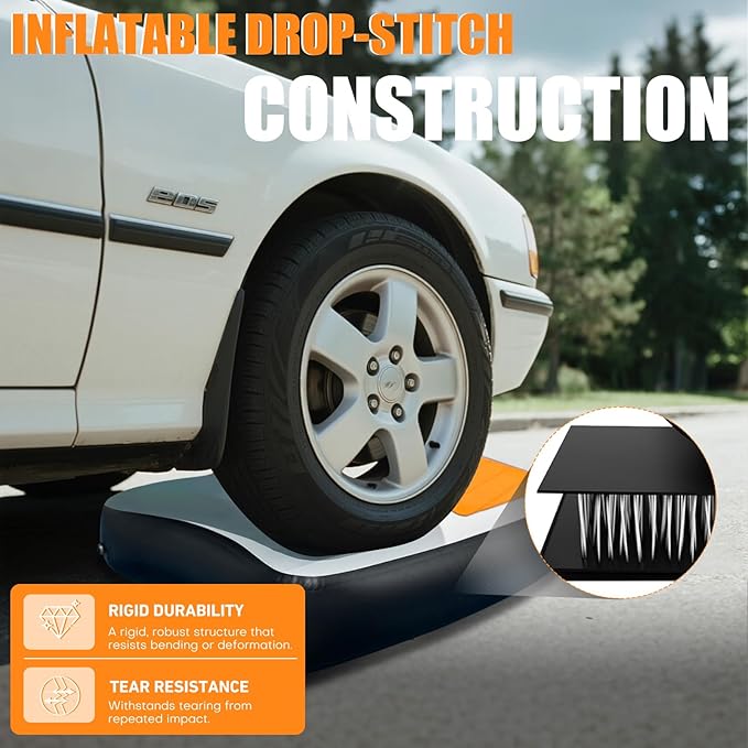 Inflatable Step for Cold Plunge Tub, EVA Non-Slip Drop Stitch Ice Bath Accessory, Detachable 2-Piece Tier Design, Portable Stairs for Ice Plunge, Fits Most Inflatable Ice Tubs