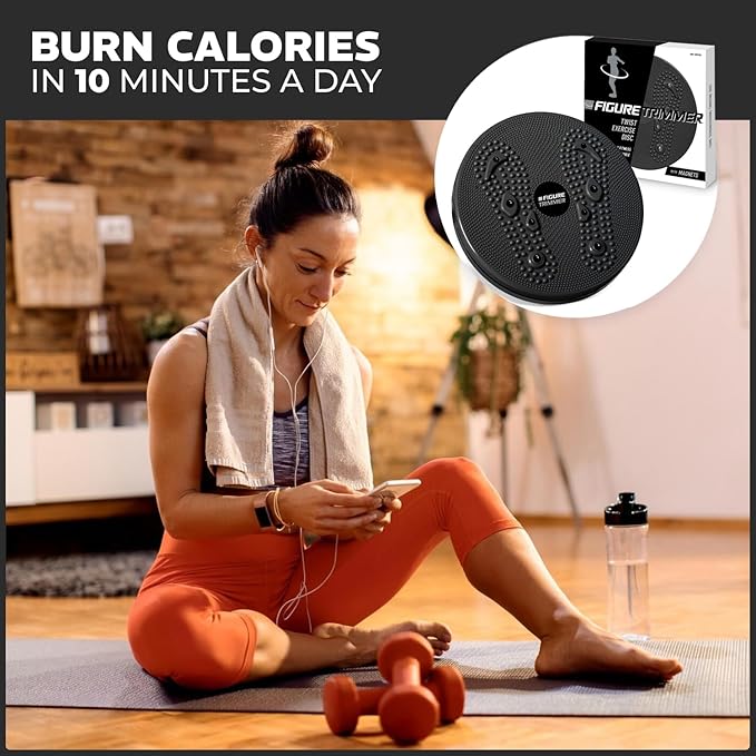 Core Abs Twister Board - Waist Sculptor Twister Board for Core & Ab Exercise - Waist Twisting Disc, Dizzy Disc Twist Board for Slimming Workout with 8 Magnets Reflexology