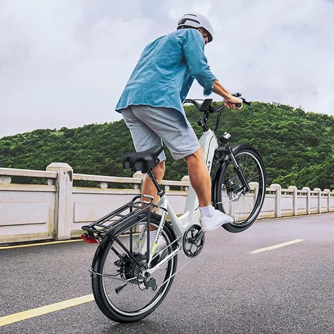 DriftGod 26" Electric Bike for Adults – Powerful 1000W Motor, 48V Removable Battery, 7-Speed, Front Suspension & LCD Display – Commuter and Mountain EBike for Women