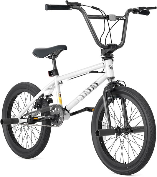 67i Boys BMX Bike 18/20 Inch Ages 8-12 Kids Bicycle with Front Rear U Brake Adjustable Seat Iron Fork 2.09" Wide Tires