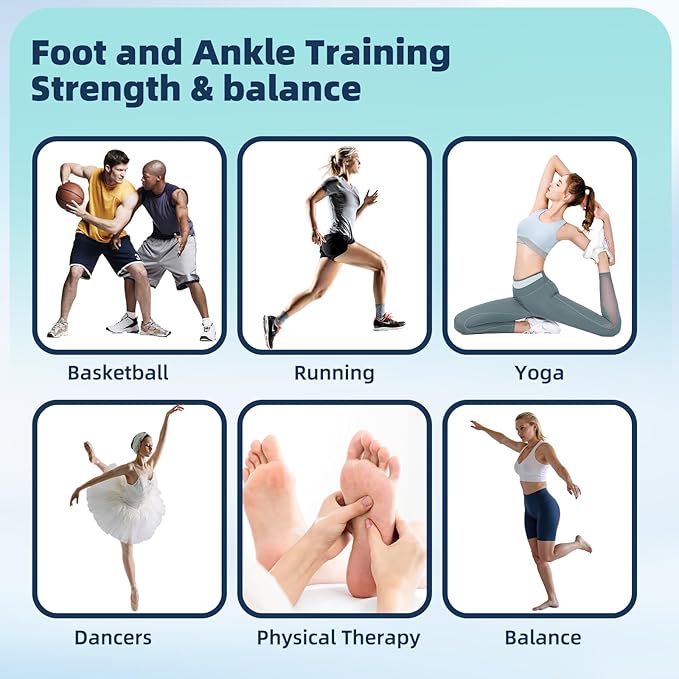 Balance Trainer Kit, Ankle Strengthener Exerciser for Sprained, Single Leg Balance Board and 40 Inch Beam for Plantar Fasciitis Relief, Blackboard Foot Trainer (with Cork Massage Ball)