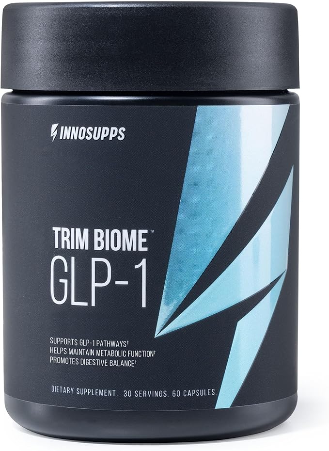 InnoSupps Trim Biome™ GLP-1 | Gut Health + Metabolic Support* | Prebiotic + Probiotic + Postbiotic | Akkermansia + Berberine | 60 Capsules. 30 Servings