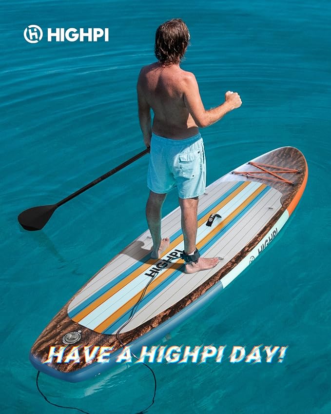 Highpi Inflatable Stand Up Paddle Board for Youth and Adults – Wide Sup with Premium Accessories, Blow Up Paddleboard for Surfing, Fishing, Yoga & More
